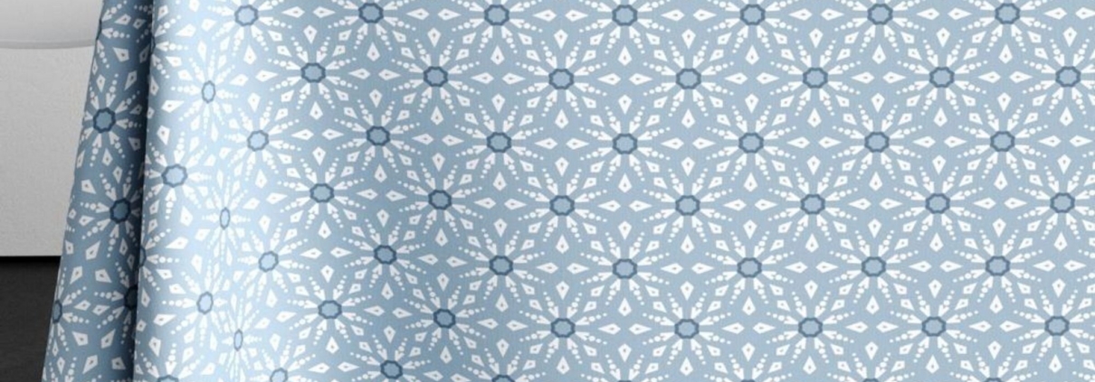 Tischdecke-baumwolle-modern-hellblau weiss herbst--esszimmer