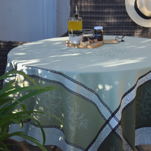Jacquard Tischdecke 160 x 160 cm mit Teflon Schutz