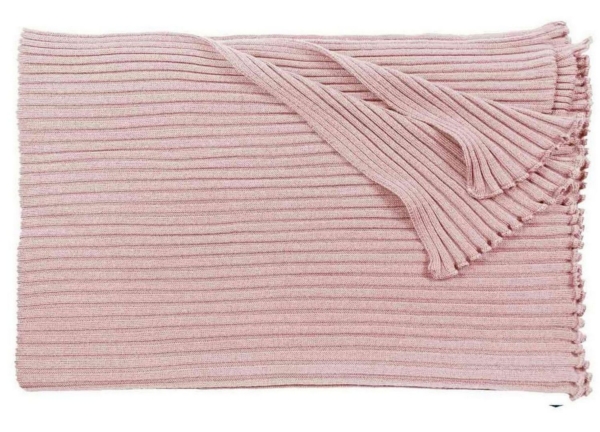 Eagle Products: Stola Strickschal 65 x 180 cm aus feiner Merinowolle "Rosa" – Bild 2