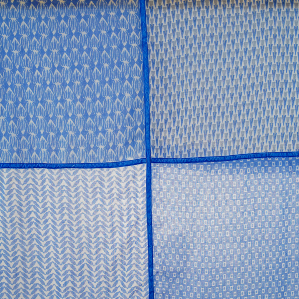 Eleganter blauer Damenschal 140x180 cm aus 100% Wolle von Ahmaddy – Bild 3
