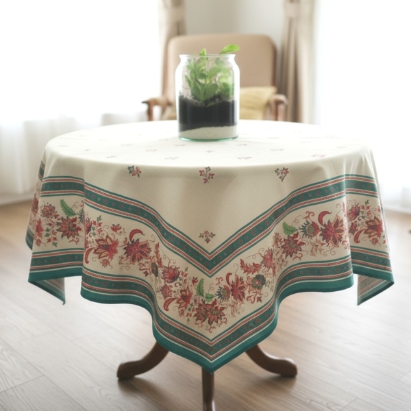 Tischdecke aus Baumwolle 160 x 160 cm für runde und quadratische Tische – Bild 3