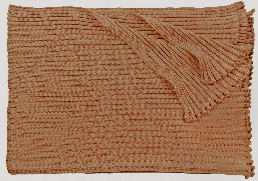 Eagle Products: Stola Strickschal 65 x 180 cm aus feiner Merinowolle "Camel" – Bild 2