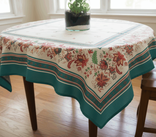 Tischdecke aus Baumwolle 160 x 160 cm für runde und quadratische Tische