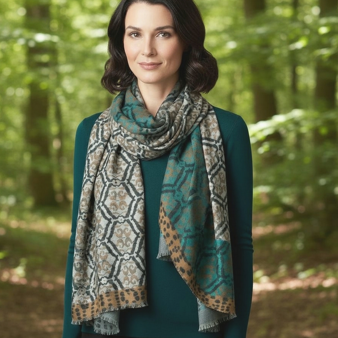 Eleganter Damenschal aus Wolle & Seide von Ahmaddy