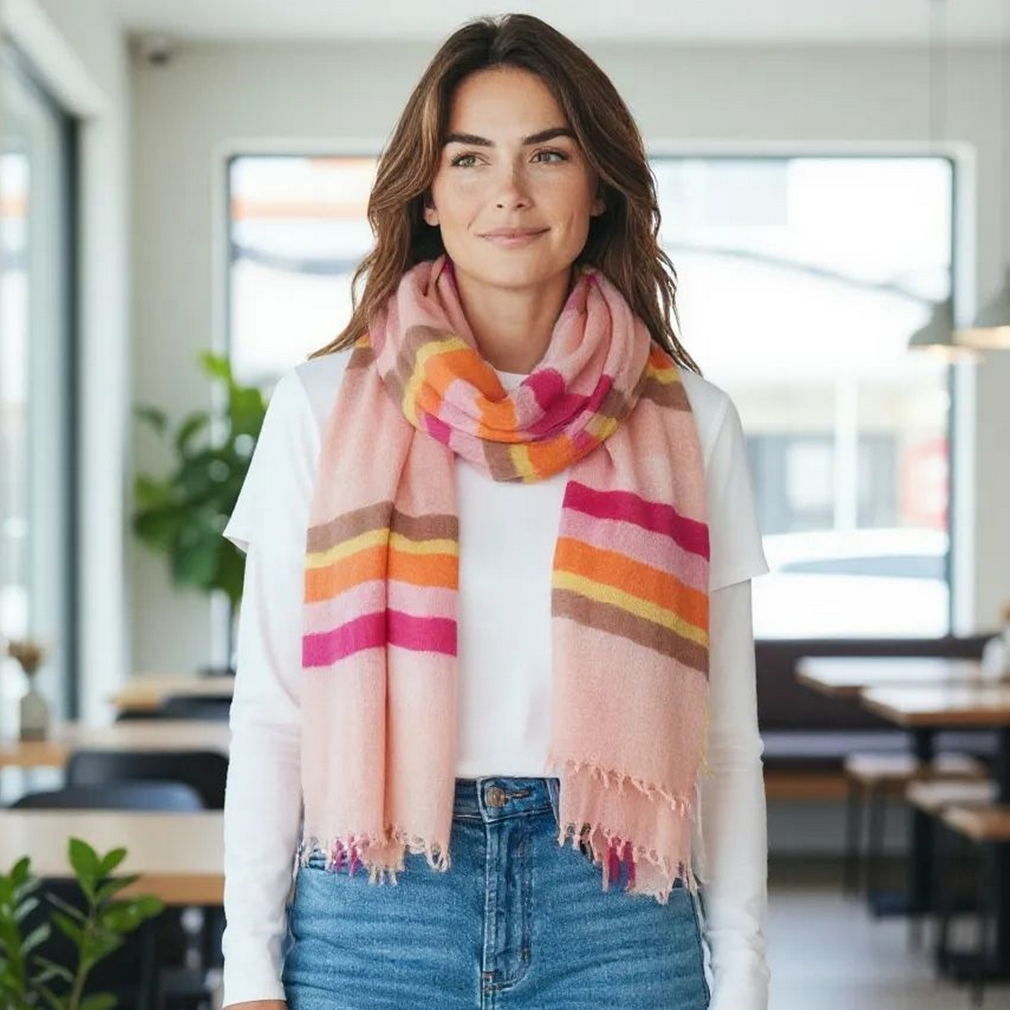 Edler, Feinstrick Kaschmirschal rosa 80 x 190 cm von Ahmaddy – Bild 2