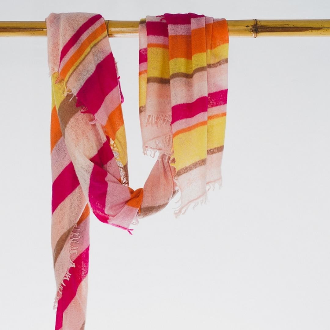 Edler, Feinstrick Kaschmirschal rosa 80 x 190 cm von Ahmaddy – Bild 5