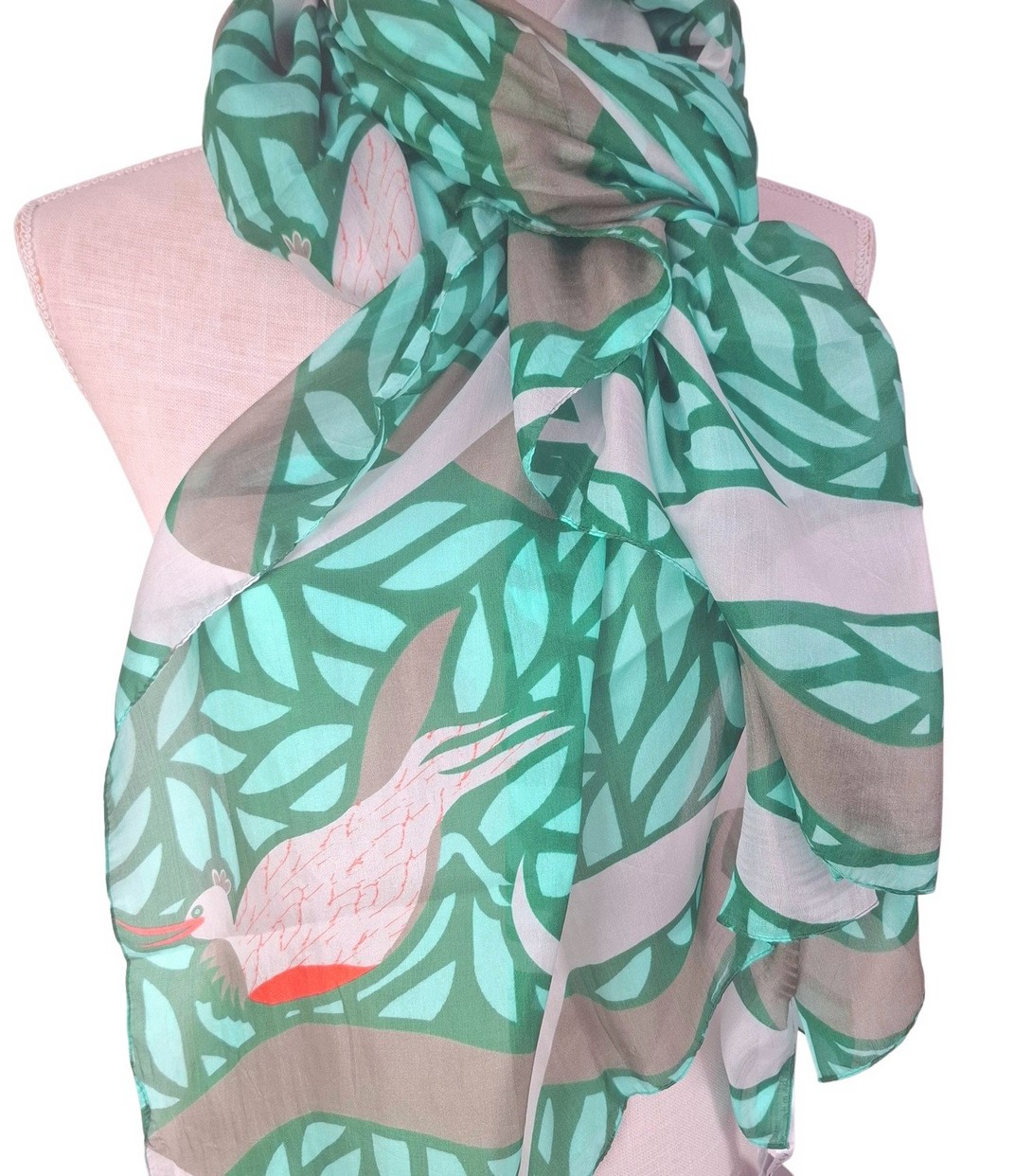 Farbenfroher, luftig leichter Seidenschal von Ahmaddy – Bild 3