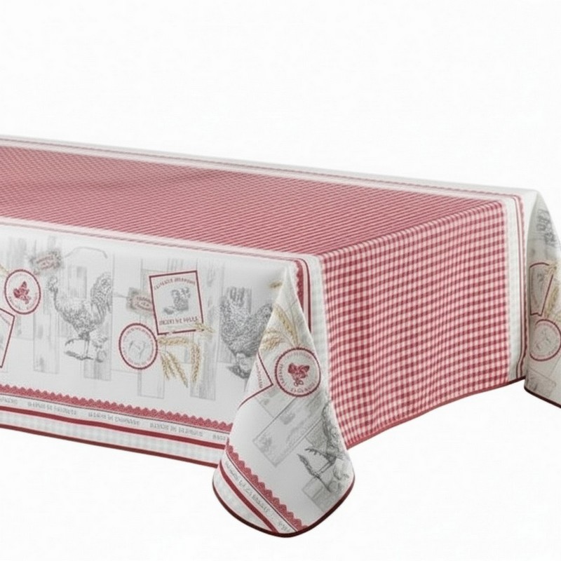 Pflegeleichte Tischdecke 150 x 300 cm HÜHNER für Haus & Garten – Bild 3