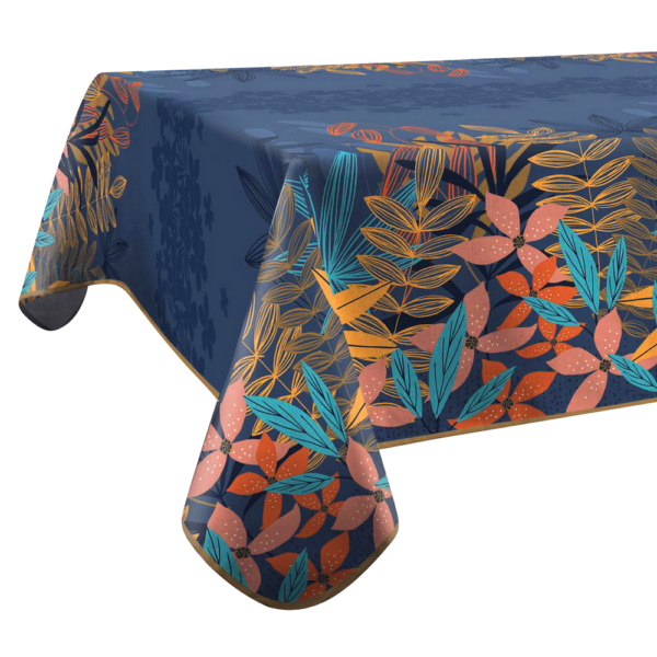 Rechteckige Tischdecke 1,8-2,4 M QIKSION Einweg-Tischdecke Aus Kunststoff – 3er-Pack, Marineblau, 137 X 274 Cm