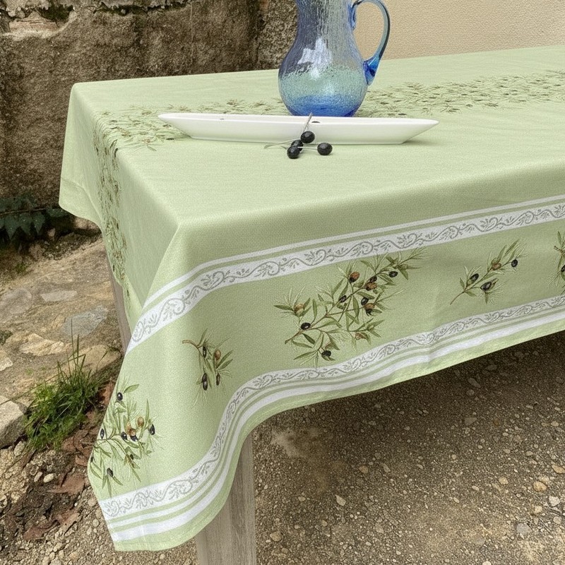 Genießen Sie das Ambiente der zart grünen Tischdecke in Haus Garten Terrasse aus Baumwolle! Exquisite Qualität und ein wunderschönes Design erwarten Sie.