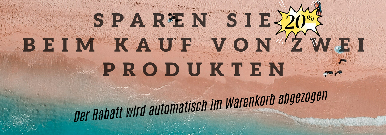 20 Prozent Rabatt beim Kauf ab zwei Artikeln